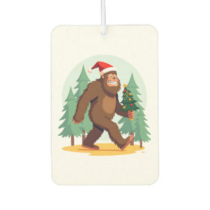 Bigfoot Christmas Tree Santa Hat (1) Air Freshener