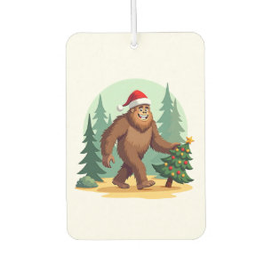 Bigfoot Christmas Tree Santa Hat (3) Air Freshener