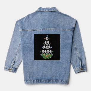 Bigfoot Christmas Tree Sasquatch Santa Lovely Denim Jacket