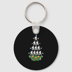 Bigfoot Christmas Tree Sasquatch Santa Lovely Keychain