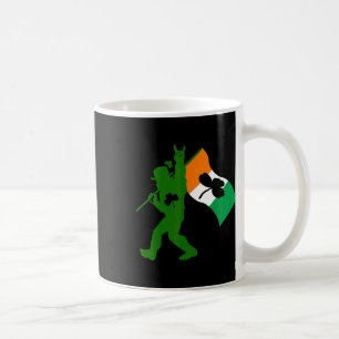 Bigfoot Clover Leaf St Patricks Day Irish Sasquatc Coffee Mug