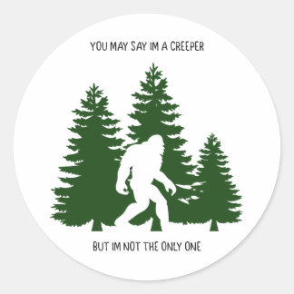 Bigfoot creeper funny sticker