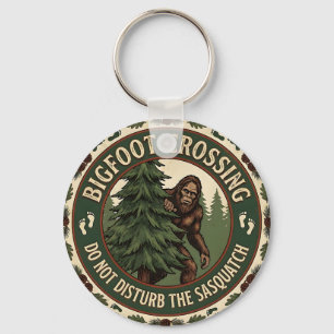 Bigfoot Crossing Keychain