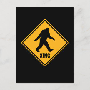 Bigfoot Crossing Sign Postcard