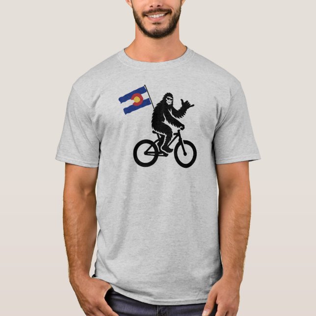 Bigfoot Cycling Colorado Flag T-Shirt (Front)
