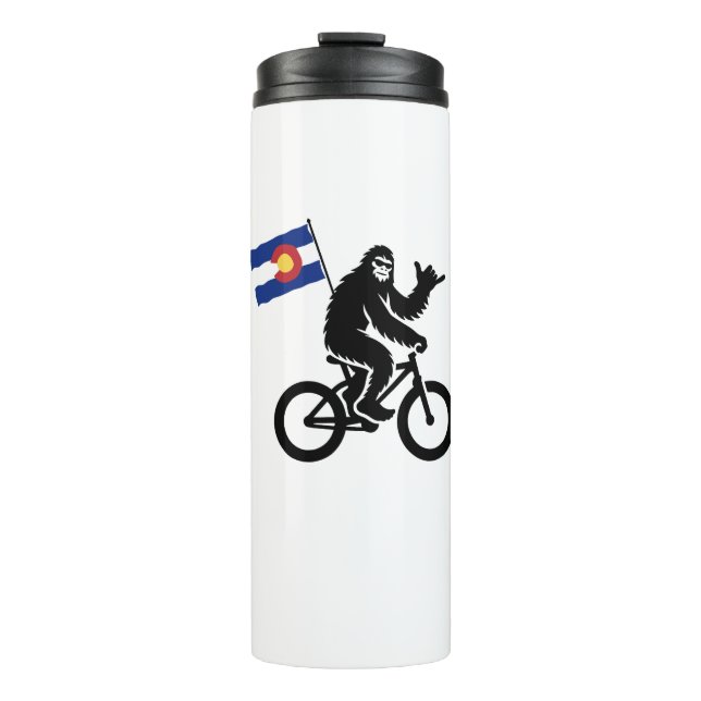 Bigfoot Cycling Colorado Flag Thermal Tumbler (Front)