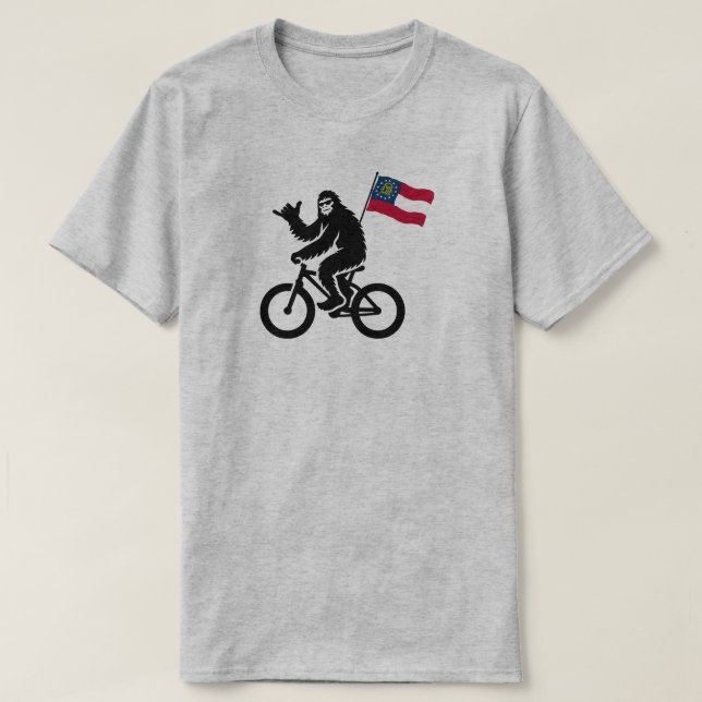 Bigfoot Cycling Georgia Flag T-Shirt (Design Front)