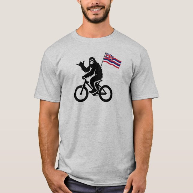 Bigfoot Cycling Hawaii Flag T-Shirt (Front)