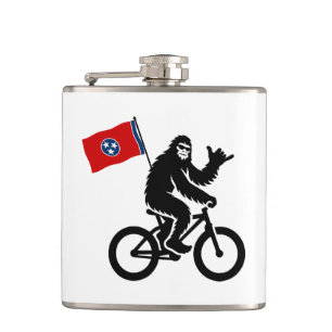 Bigfoot Cycling Tennessee Flag Hip Flask