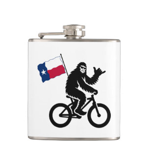 Bigfoot Cycling Texas Flag Hip Flask