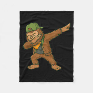 Bigfoot Dab Sasquatch Streetwear Funny Men Women K Fleece Blanket