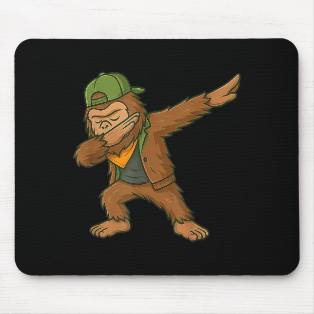 Bigfoot Dab Sasquatch Streetwear Funny Men Women K Mouse Pad (Front)
