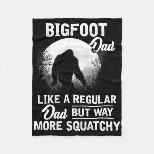 Bigfoot Dad Funny Sasquatch Bigfoot Fathers Day Gi Fleece Blanket