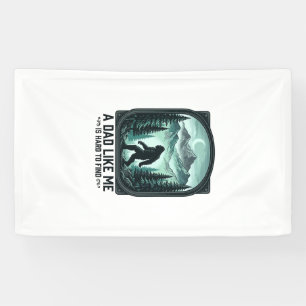 Bigfoot Dad Vintage Engraving Funny Father Shirt D Banner