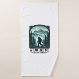 Bigfoot Dad Vintage Engraving Funny Father Shirt D Bath Towel