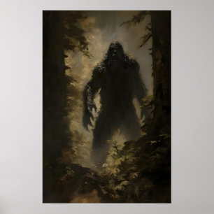 Bigfoot Dark Cottagecore , Gothic Wall Art