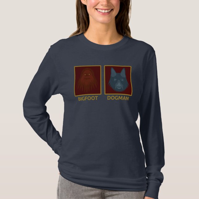 Bigfoot & Dogman Long Sleeve T-Shirt (Front)