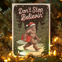 Bigfoot Don't Stop Believin Sasquatch Christmas