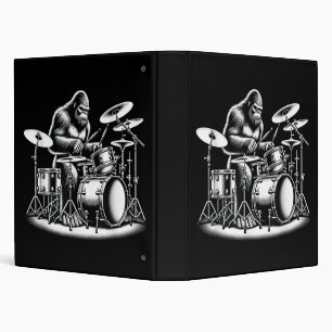 Bigfoot Drummer Sasquatch Playing Drums Musician B Binder