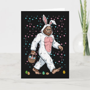 Bigfoot Easter Bunny Costume Funny Sasquatch Men W Card
