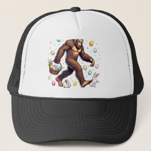 Bigfoot Easter Day Funny Sasquatch Cute Bunny East Trucker Hat