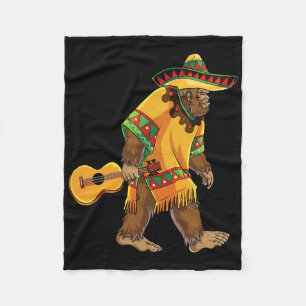 Bigfoot El Squatcho Cinco De Mayo Mexican Poncho S Fleece Blanket