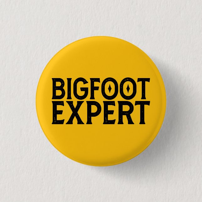 Bigfoot Expert 1 Inch Round Button (Front)