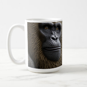 Bigfoot Face Closeup   Gorilla, Skunk Ape Coffee Mug