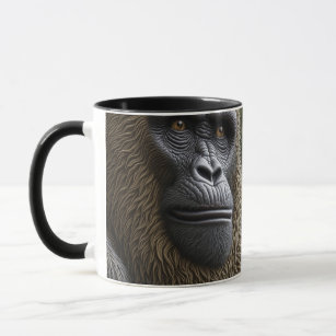 Bigfoot Face Closeup   Gorilla, Skunk Ape Mug