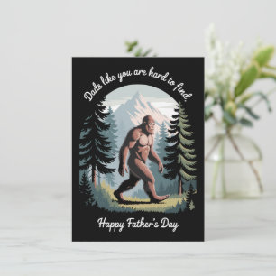 Bigfoot Father's Day Sasquatch Funny Dad Card