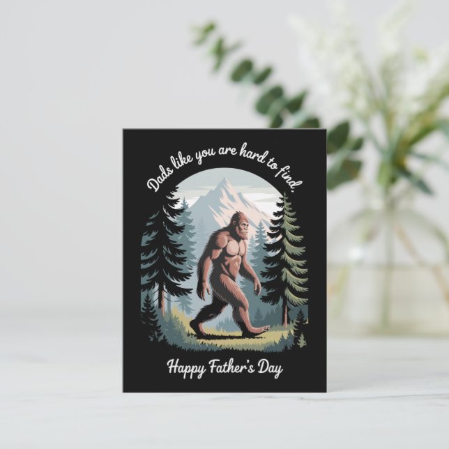 Bigfoot Father's Day Sasquatch Funny Dad Holiday Card (Standing Front)
