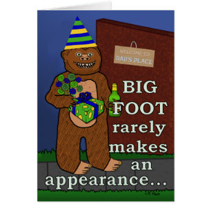 Bigfoot Fête des pères Pun Sasquatatch Carte Papa