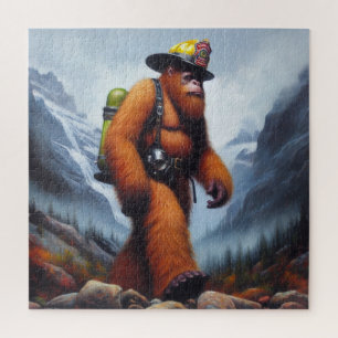 Bigfoot Fireman Jigsaw Puzzle