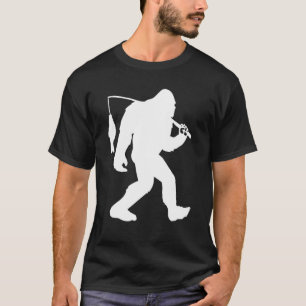 Bigfoot Fishing Funny Sasquatch And Fish Night Fis T-Shirt