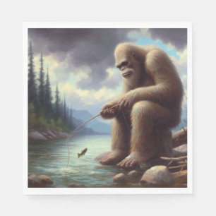 Bigfoot Fishing Napkin