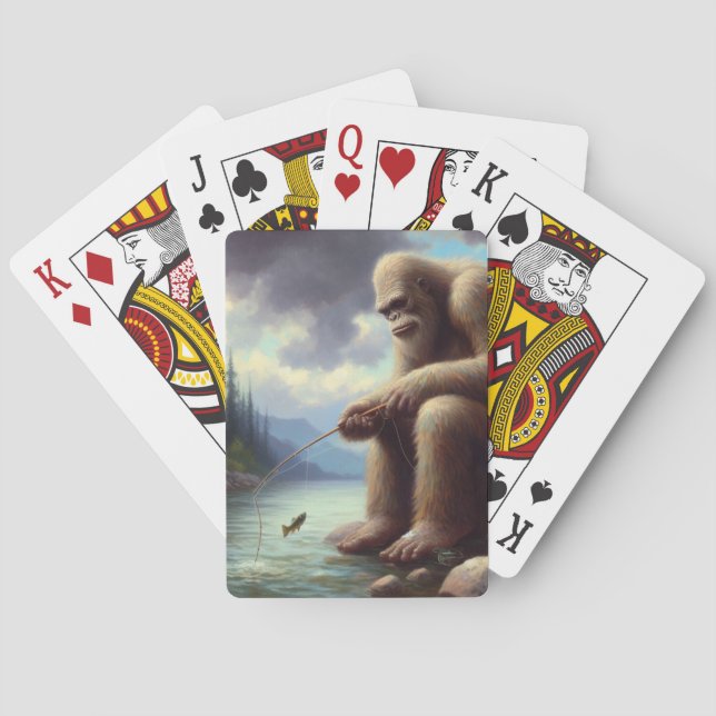 Bigfoot Fishing Playing Cards (Back)