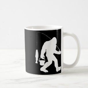 Bigfoot Fishing Shirt Funny Sasquatch And Fish  Coffee Mug