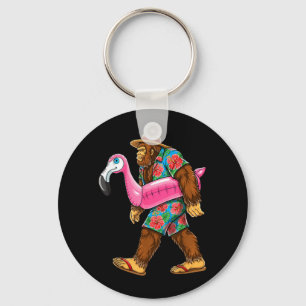 Bigfoot Flamingo Sasquatch Summer nk Float ol Keychain