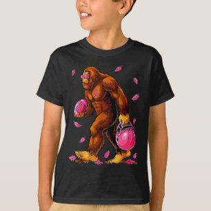 Bigfoot Football Nk Ribbon Breast Cancer Awareness T-Shirt