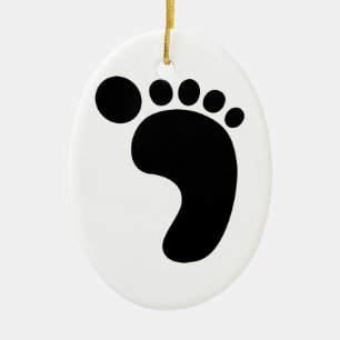 Bigfoot footprint Sasquatch Ceramic Ornament