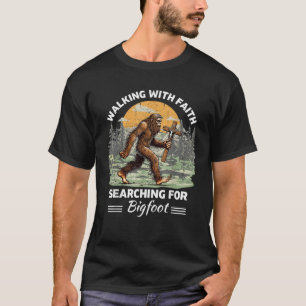 Bigfoot For Christian Sasquatch Jesus Believer Wit T-Shirt