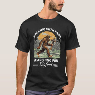 Bigfoot For Christian Sasquatch Jesus Believer Wit T-Shirt