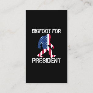 Bigfoot For President Funny Bigfoot Business Card
