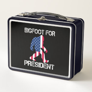 Bigfoot For President Funny Bigfoot Metal Lunch Box