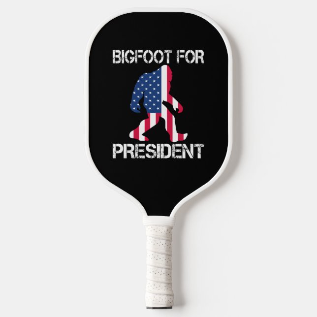 Bigfoot For President Funny Bigfoot Pickleball Paddle (Front)