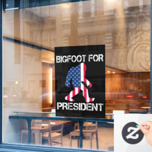 Bigfoot For President Funny Bigfoot Window Cling