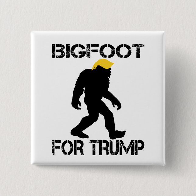Bigfoot For Trump 2024 Elections  2 Inch Square Button (Front)