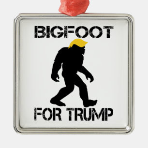 Bigfoot For Trump 2024 Elections Metal Ornament