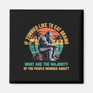 Bigfoot Funny Sasquatch Zombies Horror Lover Magnet
