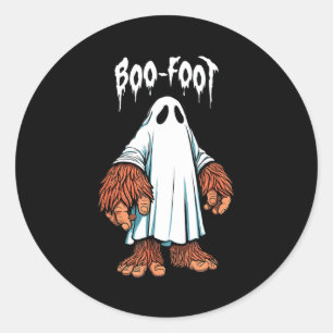 Bigfoot ghost costume halloween boo-foot sasquatch classic round sticker